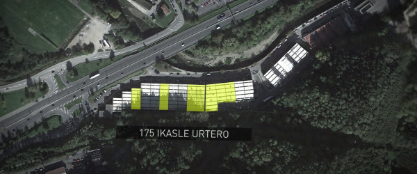 imagen aérea de la ubicación de Ikaslan Fundazioa en polígono Mallutz de Ordizia