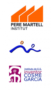 logotipos de los institutios Pere Martell y Cosme Garcia