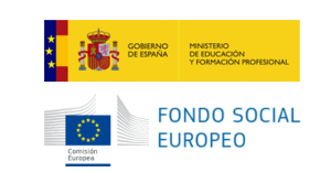 imagen del ministerio de educación y formación profesional y el fondo social europeo