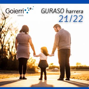 GurasoHarrera cartel que anuncia la reunión de padres en Goierri Eskola