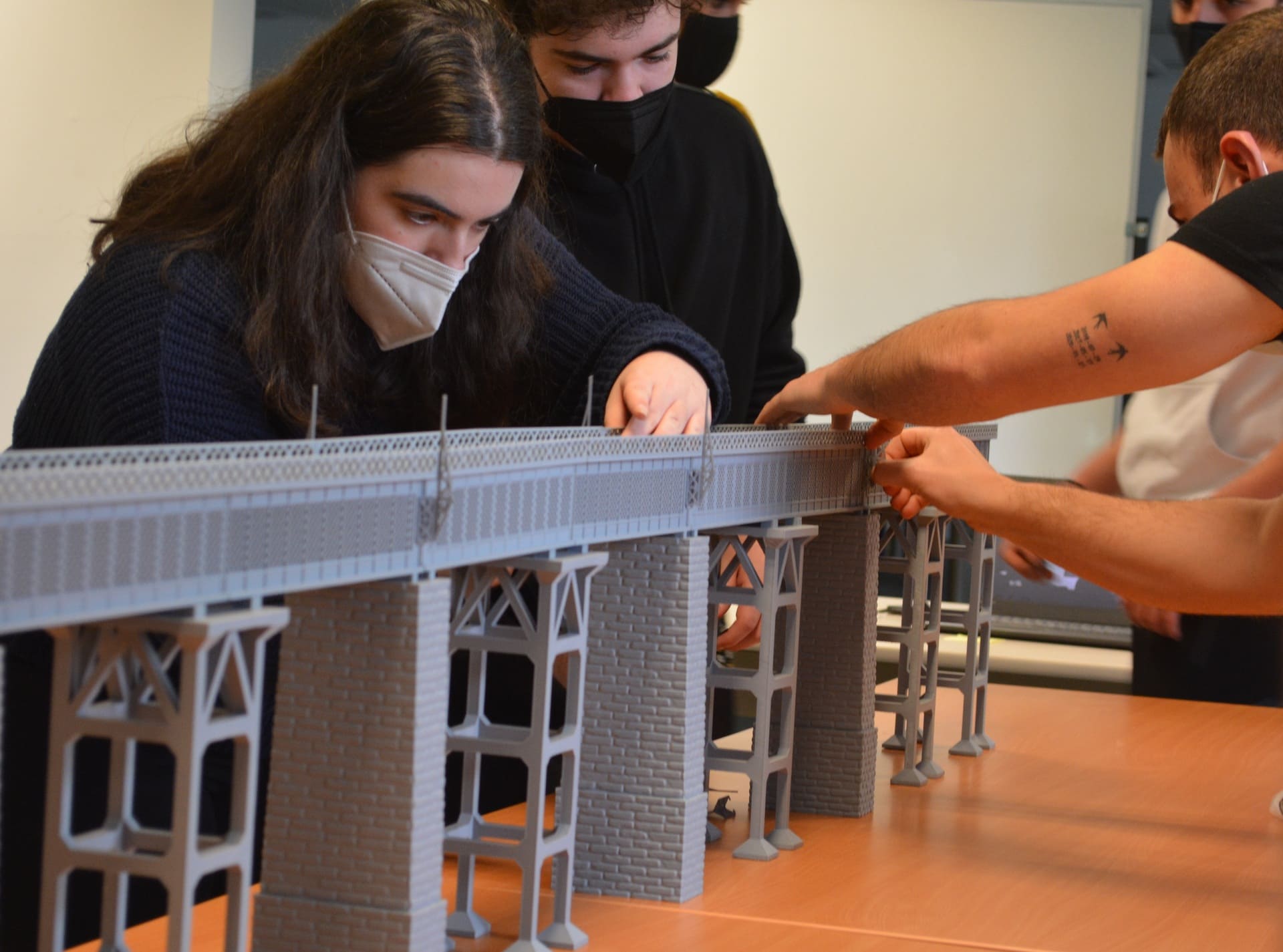 detalle del puente de Ormaiztegi fabricado con impresión 3D